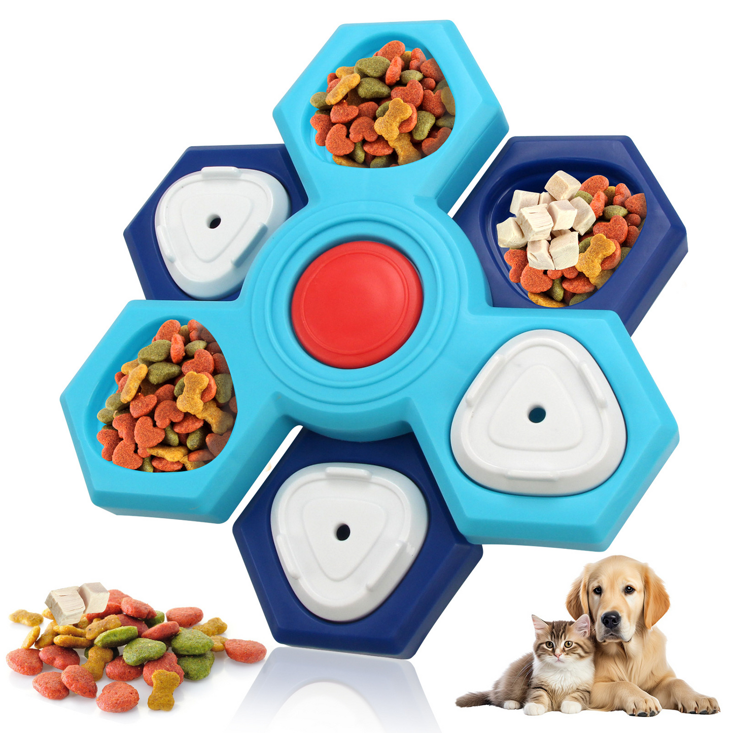 Dog Treat Puzzle Toy | 1-4 Level IQ Enrichment Slow Feeder