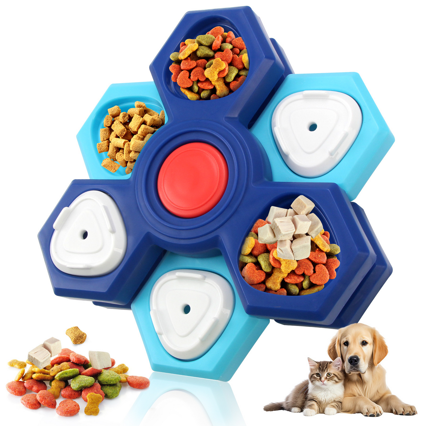 Dog Treat Puzzle Toy | 1-4 Level IQ Enrichment Slow Feeder