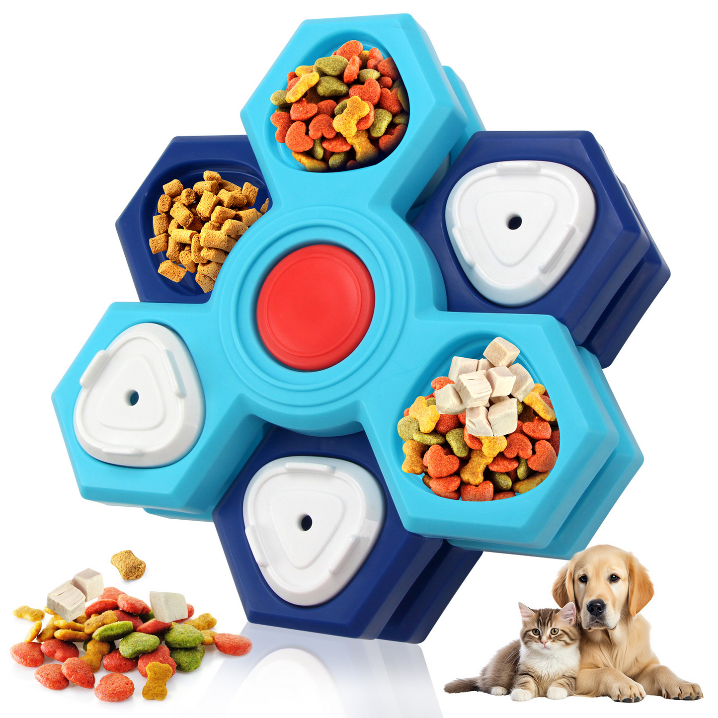 Dog Treat Puzzle Toy | 1-4 Level IQ Enrichment Slow Feeder