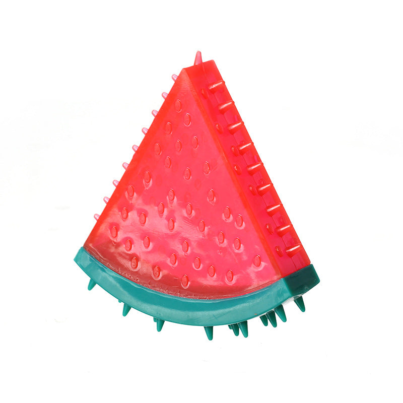 Squeaky Dog Chew Toys | Fruit Shape Non-Toxic Rubber Teething Toy